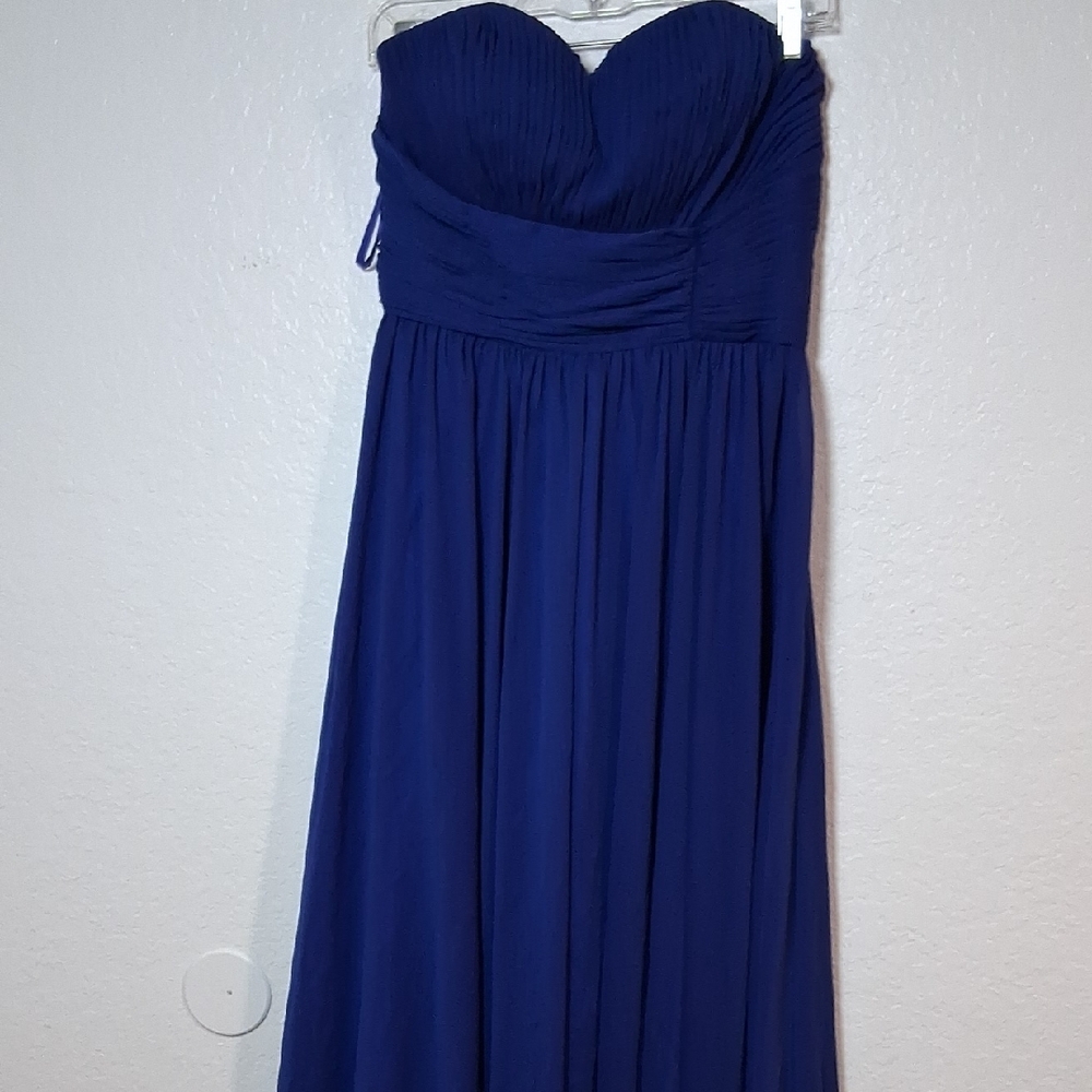 Elegant Blue Strapless Dress‎